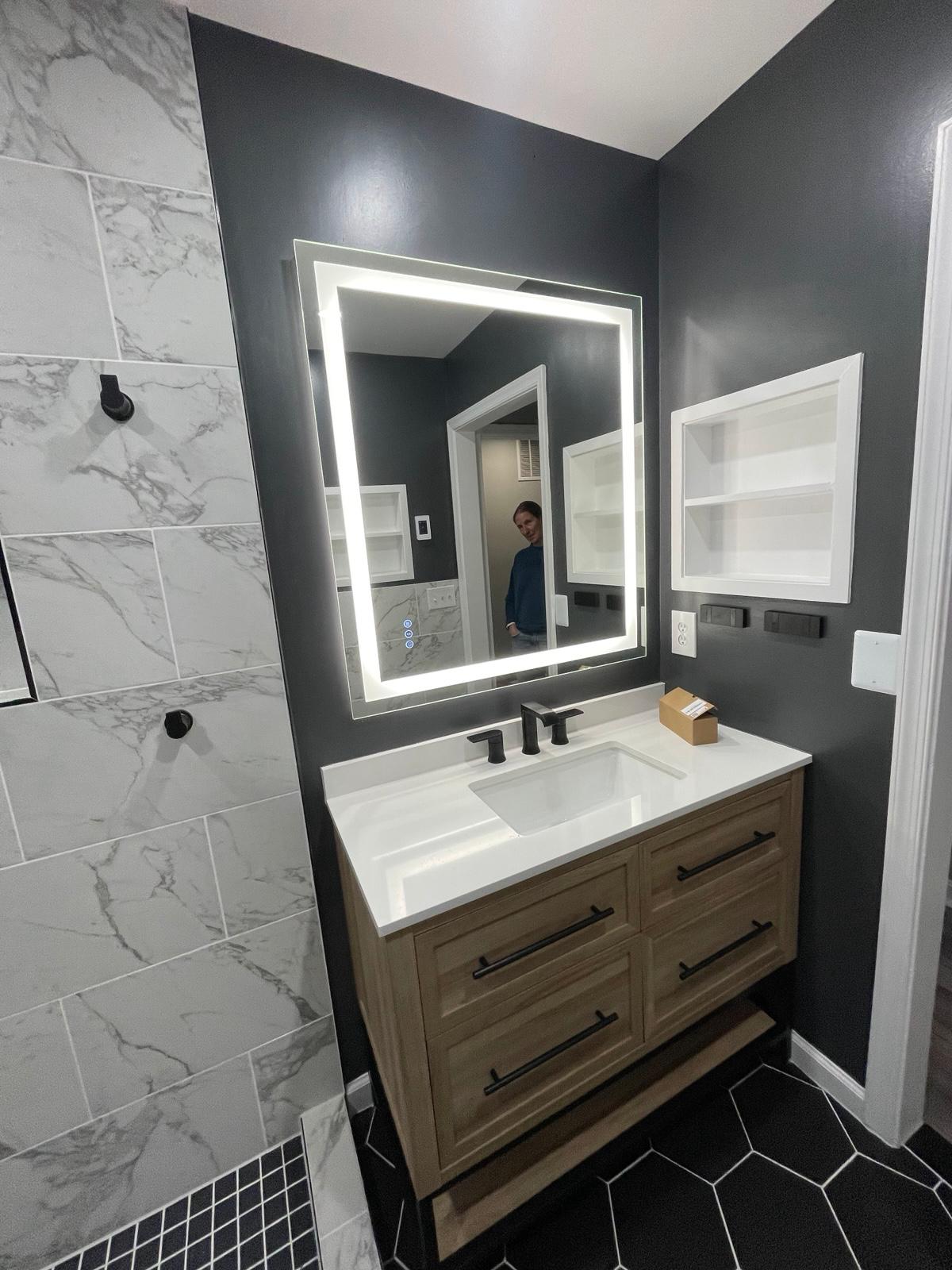 Interior with painted walls and trim