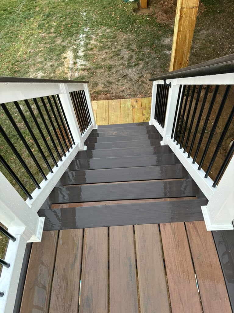 Deck surface and staircase